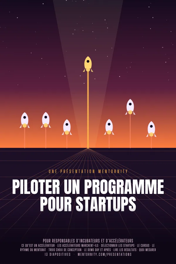 Affiche de film de la présentation Piloter un programme pour startups