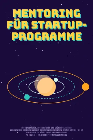 Filmplakat der Präsentation: Mentoring für Startup-Programme