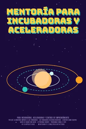 Póster de la presentación: Mentoría para incubadoras y aceleradoras