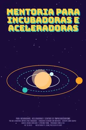 Pôster da apresentação: Mentoria para incubadoras e aceleradoras