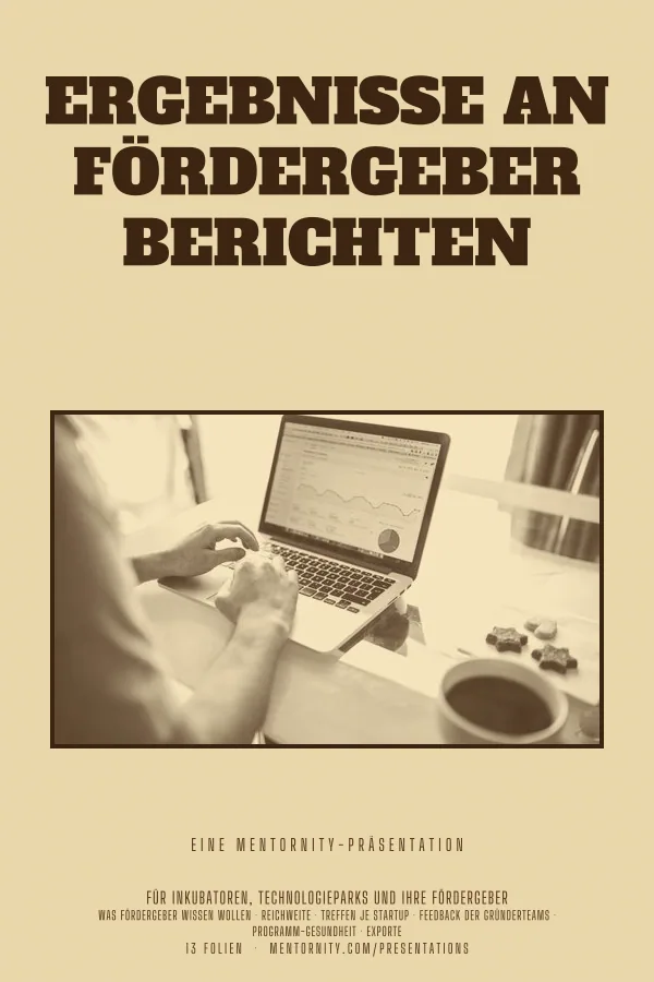 Filmplakat zur Präsentation Ergebnisse an Fördergeber berichten