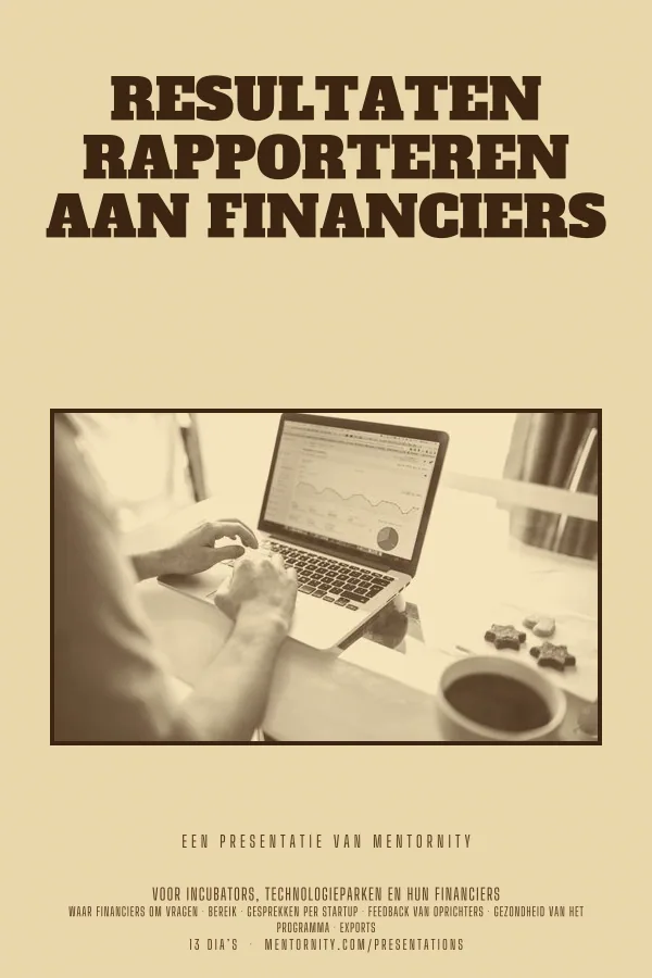 Filmposter voor de presentatie Resultaten rapporteren aan financiers