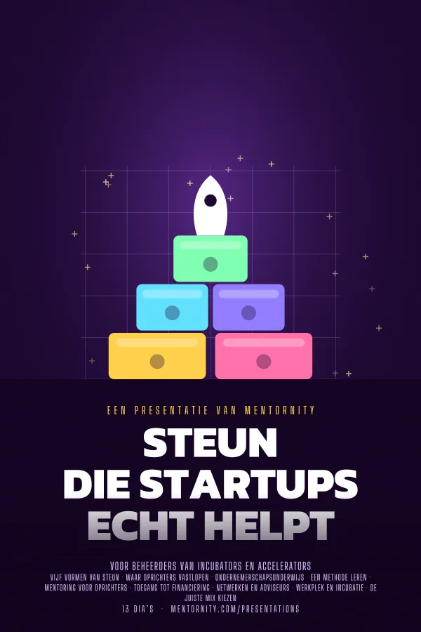 Filmposter voor de presentatie Steun die startups echt helpt