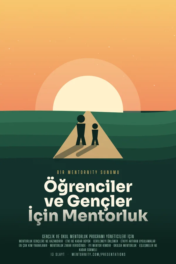 Öğrenciler ve Gençler İçin Mentorluk sunumu için film afişi tarzında görsel