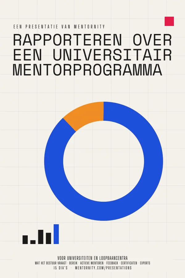 Filmposter voor de presentatie Rapporteren over een universitair mentorprogramma
