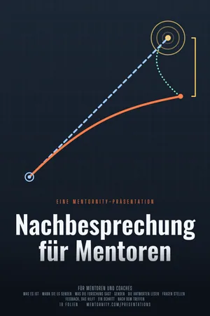 Bild im Stil eines Filmplakats zur Präsentation Nachbesprechung für Mentoren