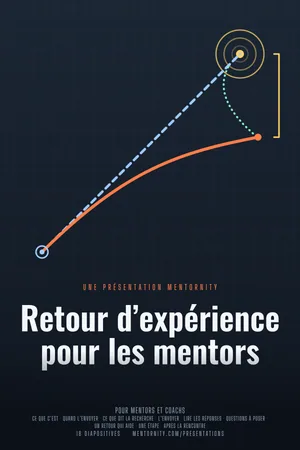 Image style affiche de film pour la présentation Retour d’expérience pour les mentors