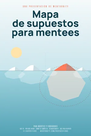 Imagen estilo póster de cine para la presentación Mapa de supuestos para mentees