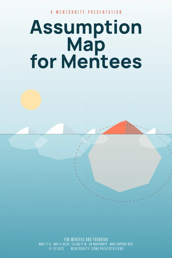 Film-style poster for the Assumption Map for Mentees presentation