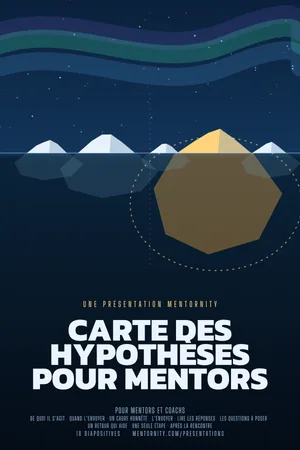 Image style affiche de film pour la présentation Carte des hypothèses pour mentors