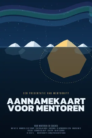 Afbeelding in filmposterstijl voor de presentatie Aannamekaart voor mentoren