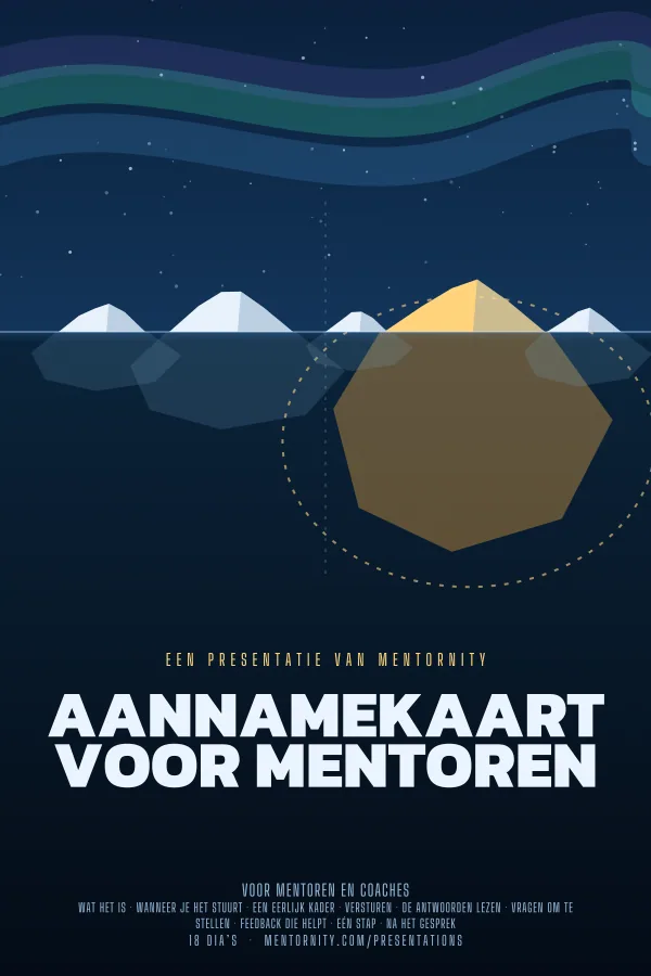 Filmposter voor de presentatie Aannamekaart voor mentoren