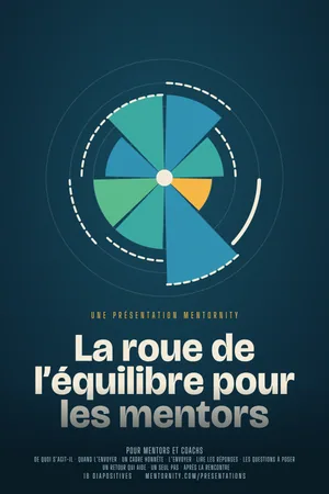 Image style affiche de film pour la présentation La roue de l’équilibre pour les mentors