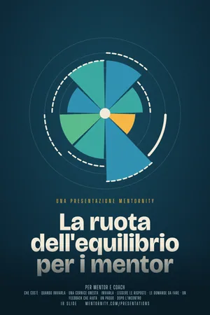 Immagine in stile locandina per la presentazione La ruota dell'equilibrio per i mentor