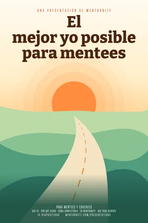 Imagen estilo póster de cine para la presentación El mejor yo posible para mentees