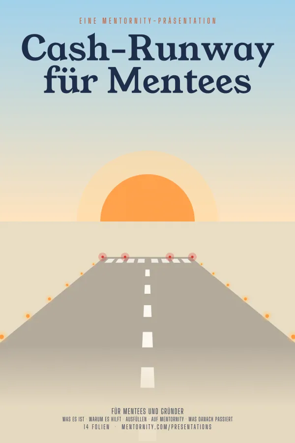 Filmplakat zur Präsentation Cash-Runway für Mentees