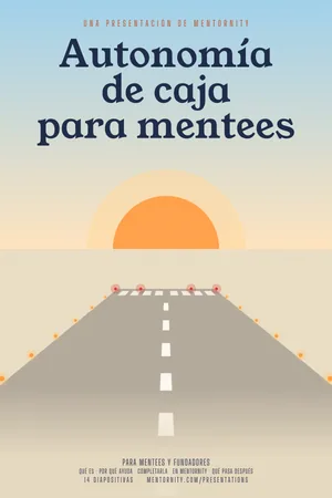 Imagen estilo póster de cine para la presentación Autonomía de caja para mentees