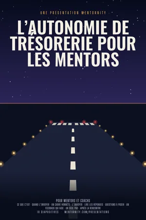 Image style affiche de film pour la présentation L’autonomie de trésorerie pour les mentors