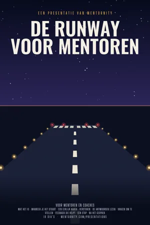 Afbeelding in filmposterstijl voor de presentatie De runway voor mentoren