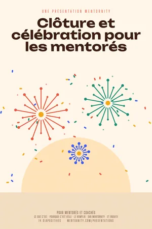 Image style affiche de film pour la présentation Clôture et célébration pour les mentorés