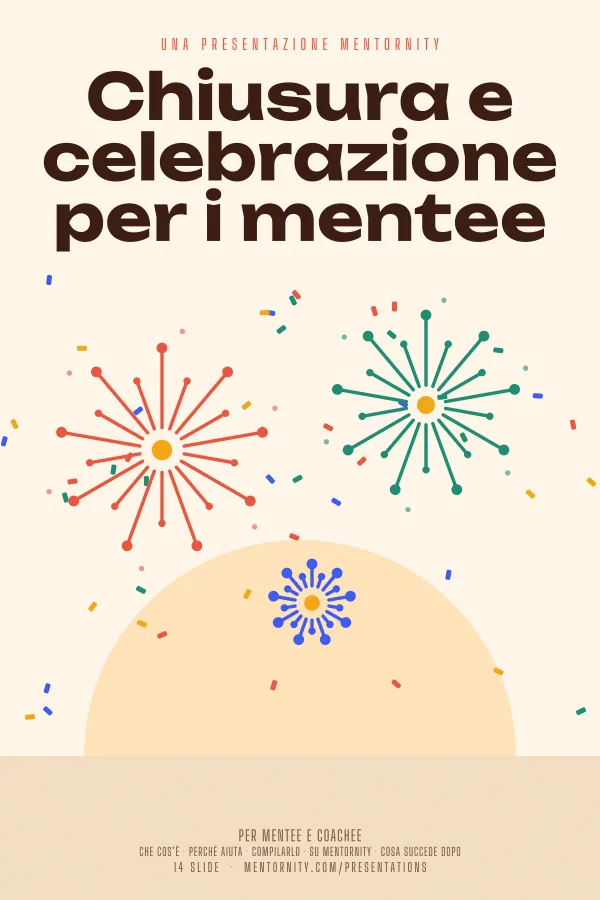 Locandina in stile film della presentazione Chiusura e celebrazione per i mentee