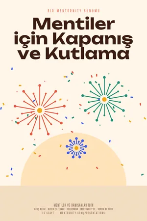 Mentiler için Kapanış ve Kutlama sunumu için film afişi tarzında görsel