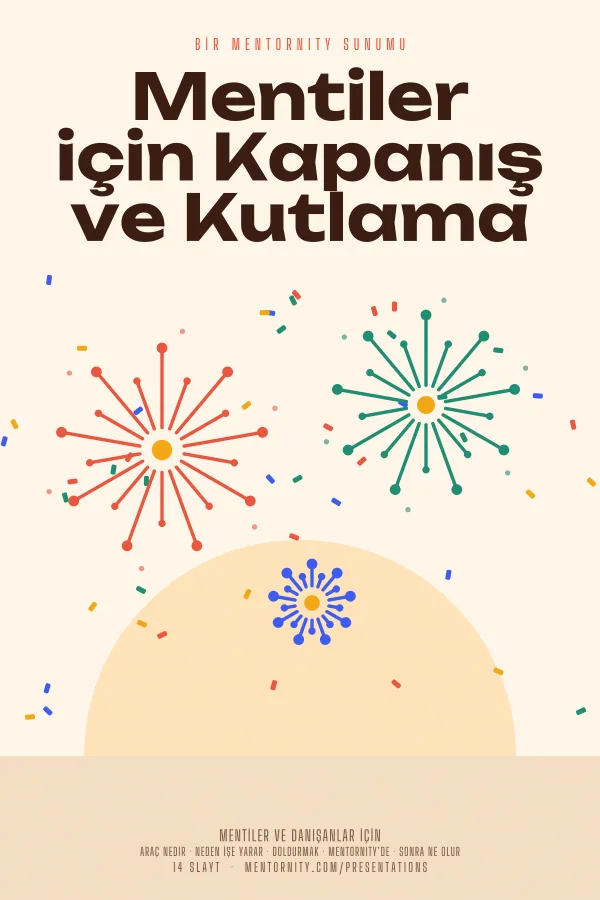 Mentiler için Kapanış ve Kutlama sunumu için film afişi tarzında görsel