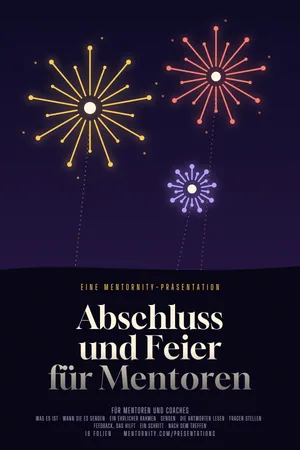 Bild im Stil eines Filmplakats zur Präsentation Abschluss und Feier für Mentoren