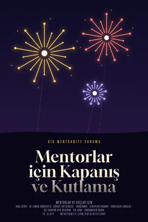Mentorlar için Kapanış ve Kutlama sunumu için film afişi tarzında görsel