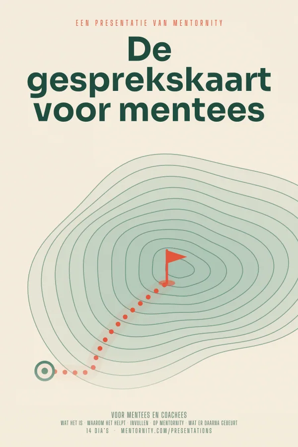 Filmposter voor de presentatie De gesprekskaart voor mentees