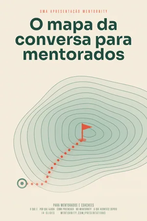 Imagem no estilo de pôster de cinema para a apresentação O mapa da conversa para mentorados