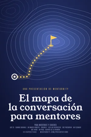 Imagen estilo póster de cine para la presentación El mapa de la conversación para mentores