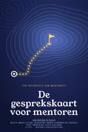 Afbeelding in filmposterstijl voor de presentatie De gesprekskaart voor mentoren