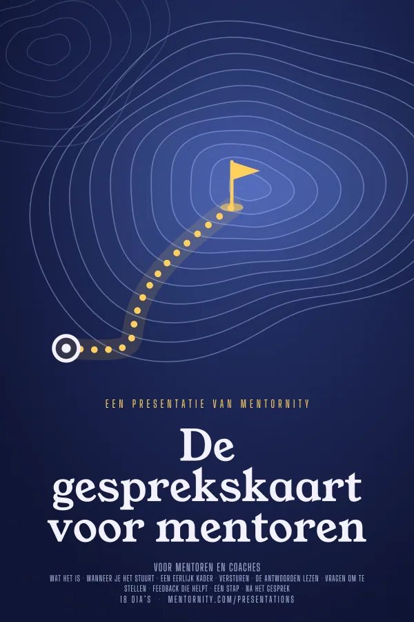 Filmposter voor de presentatie De gesprekskaart voor mentoren
