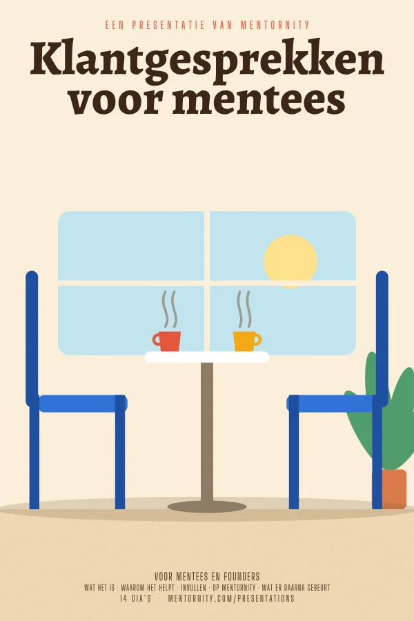 Filmposter voor de presentatie Klantgesprekken voor mentees
