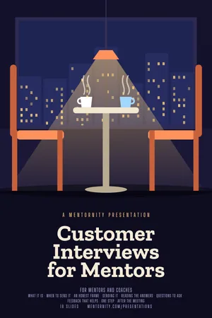 Film poster style image for the Customer Interviews for Mentors presentation