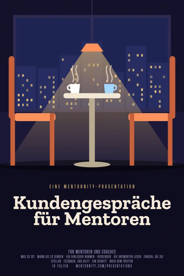Filmplakat zur Präsentation Kundengespräche für Mentoren