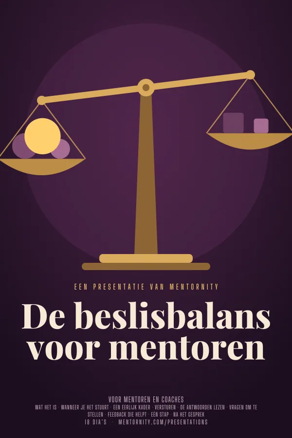 Filmposter voor de presentatie De beslisbalans voor mentoren