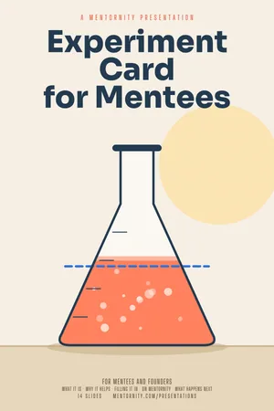 Film poster style image for the Experiment Card for Mentees presentation