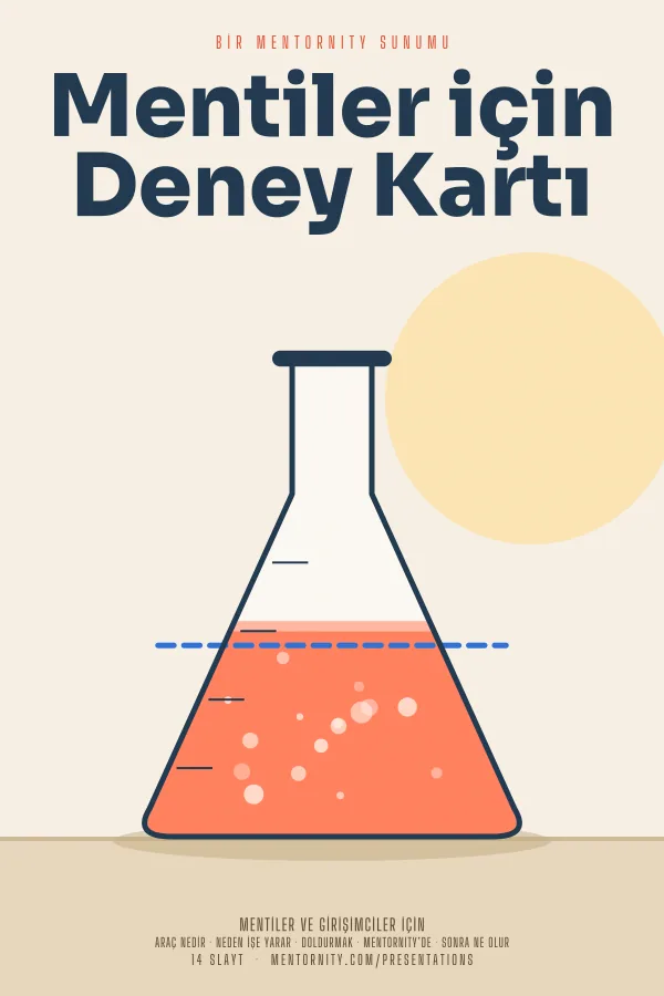 Mentiler için Deney Kartı sunumu için film afişi tarzında görsel
