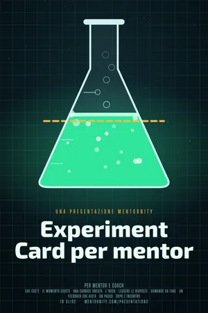 Immagine in stile locandina per la presentazione Experiment Card per mentor