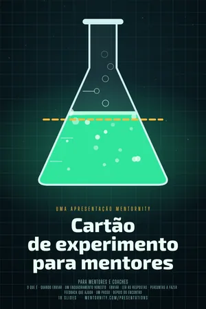 Imagem no estilo de pôster de cinema para a apresentação Cartão de experimento para mentores