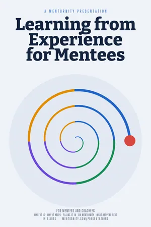Film poster style image for the Learning from Experience for Mentees presentation