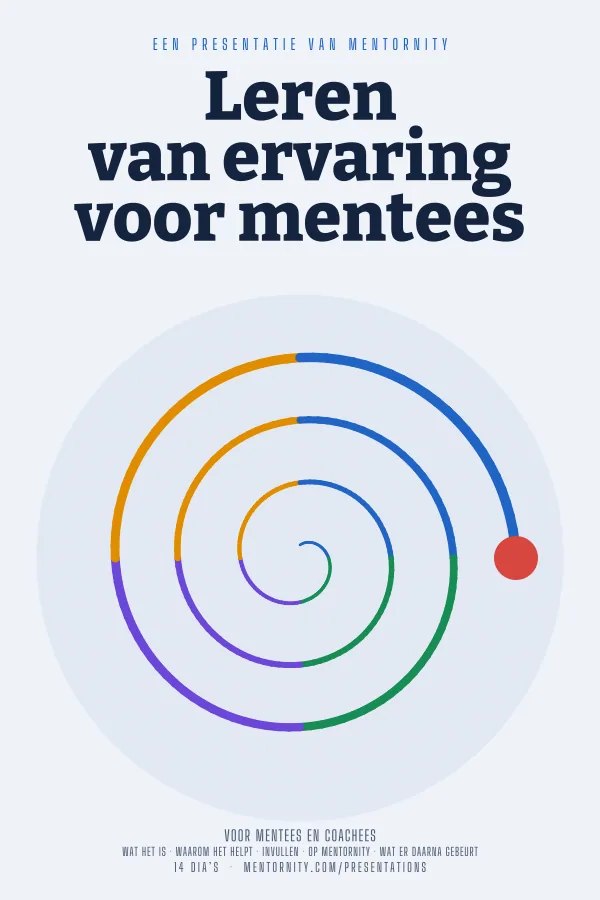 Filmposter voor de presentatie Leren van ervaring voor mentees