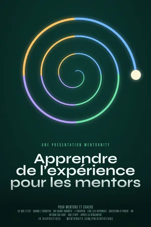 Image style affiche de film pour la présentation Apprendre de l’expérience pour les mentors