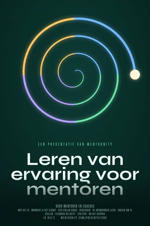 Afbeelding in filmposterstijl voor de presentatie Leren van ervaring voor mentoren