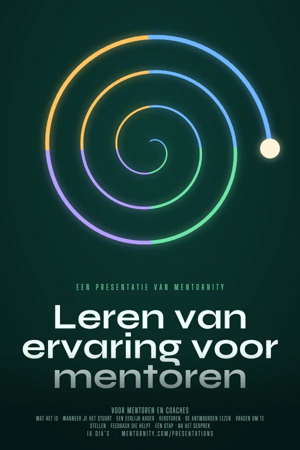 Filmposter voor de presentatie Leren van ervaring voor mentoren