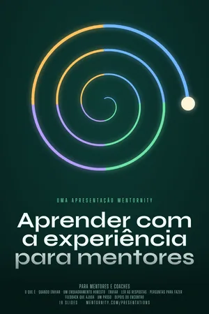 Imagem no estilo de pôster de cinema para a apresentação Aprender com a experiência para mentores