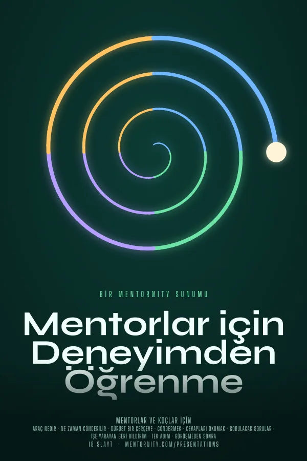 Mentorlar için Deneyimden Öğrenme sunumu için film afişi tarzında görsel