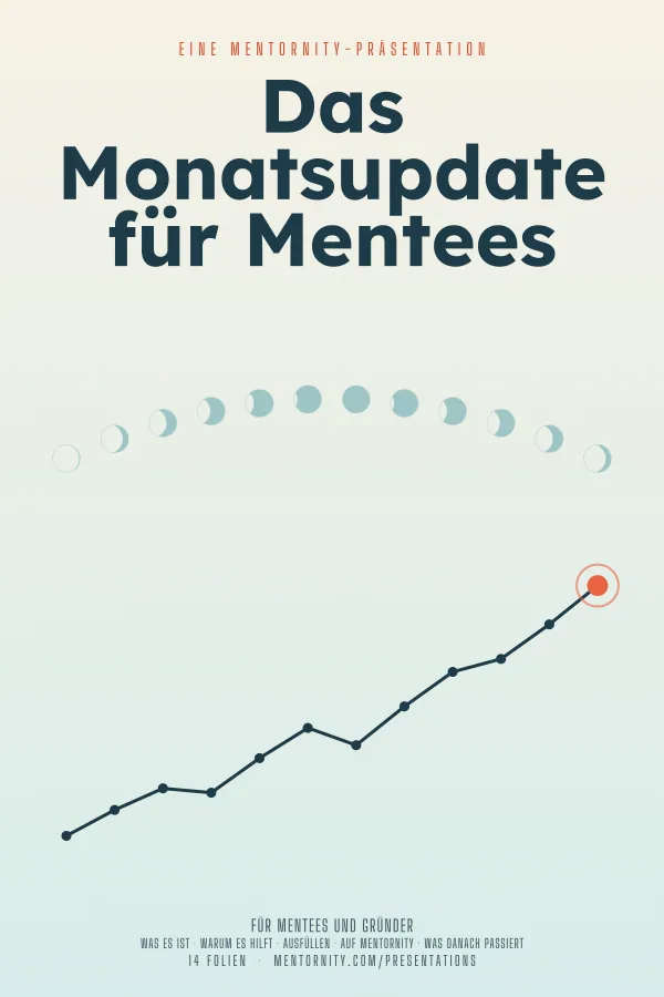 Filmplakat zur Präsentation Das Monatsupdate für Mentees